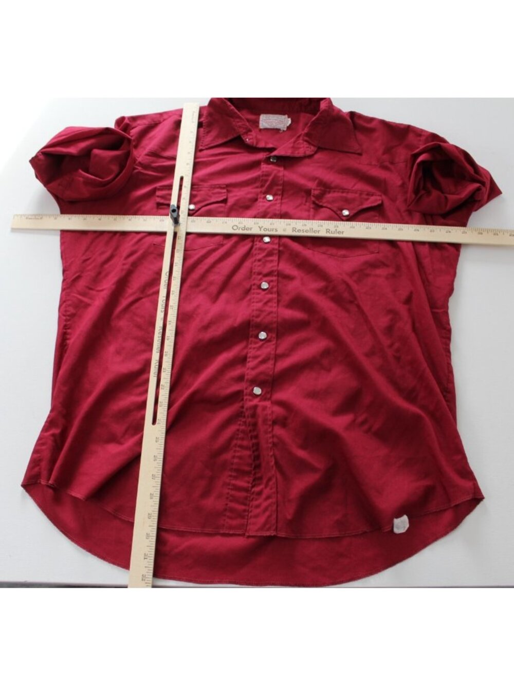 Vintage H Bar C Ranchwear Mens 18-36 Pearl Snap Western Cowboy Shirt XL Tall - Picture 3 of 4